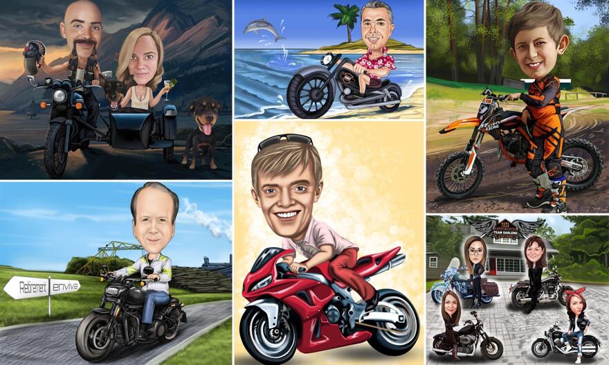 Caricaturi de motociclete